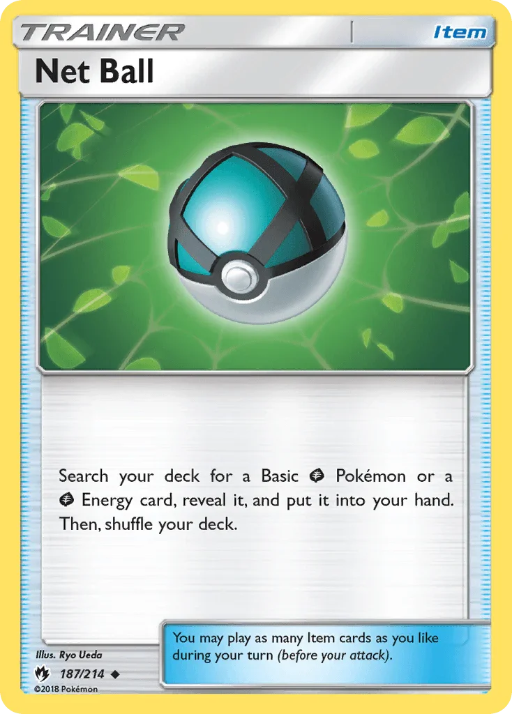 187, Item, Normal, Reverse Holofoil, Sun & Moon: Lost Thunder, Uncommon Net Ball (187/214) [Sun & Moon: Lost Thunder] - Trading Card World