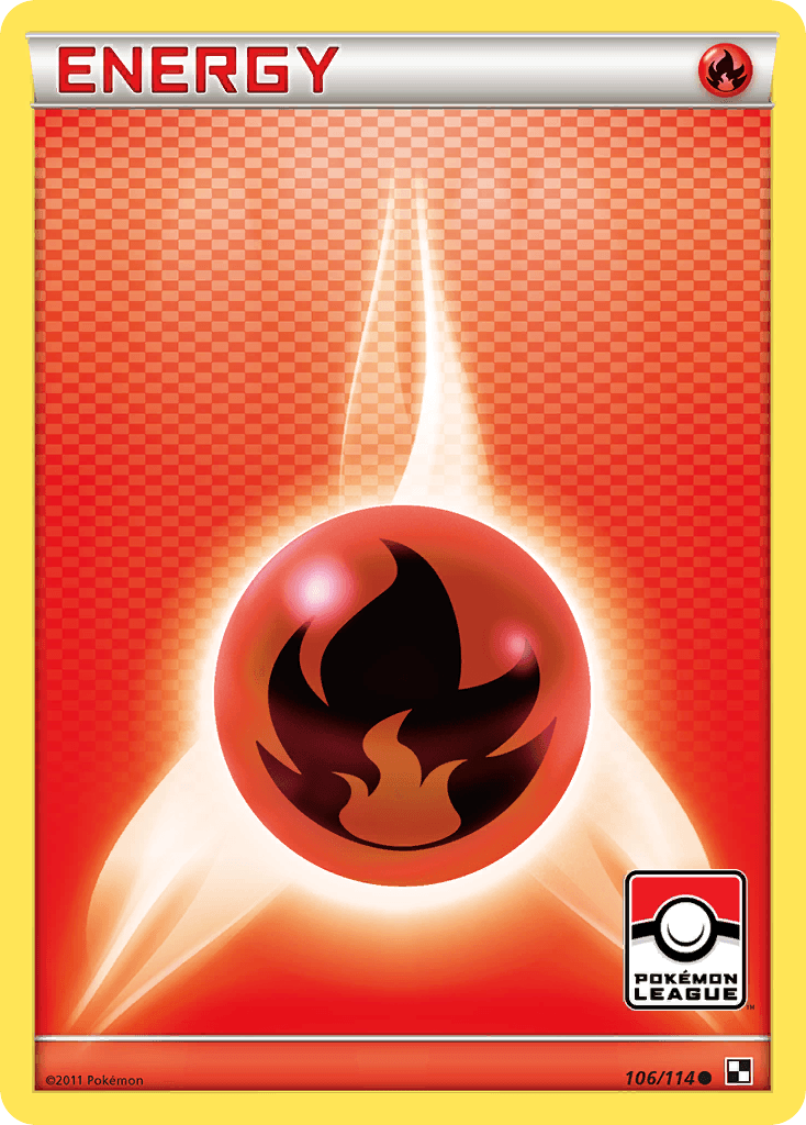 106, Black & White: Base Set, Common, Energy, Normal, Reverse Holofoil Fire Energy (106/114) [Black & White: Base Set] - Trading Card World