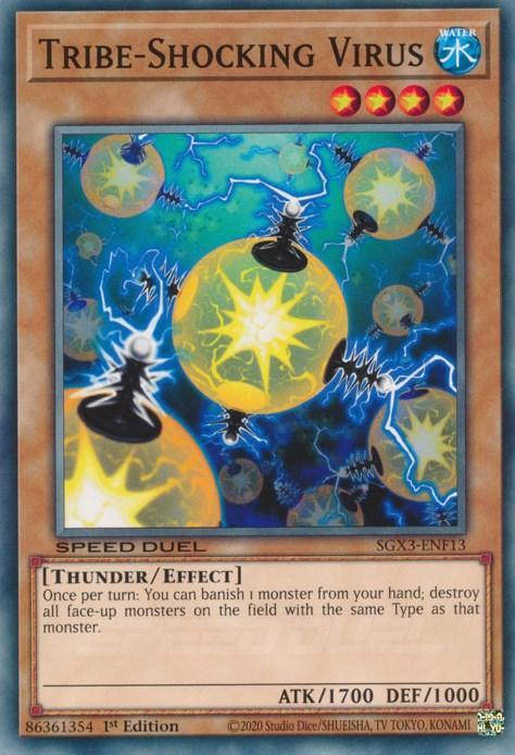 1st Edition, Common, Effect Monster, Speed Duel GX: Duelists of Shadows, Thunder, Water Tribe-Shocking Virus [SGX3-ENF13] Common - Trading Card World