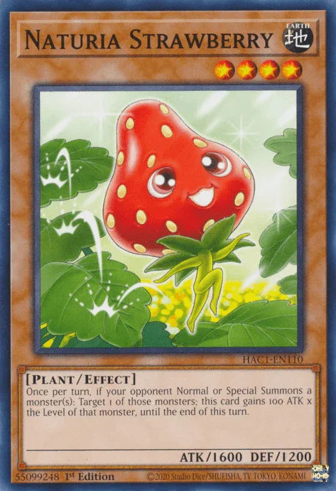 1st Edition, Common, Earth, Effect Monster, Hidden Arsenal: Chapter 1, Plant Naturia Strawberry [HAC1-EN110] Common - Trading Card World