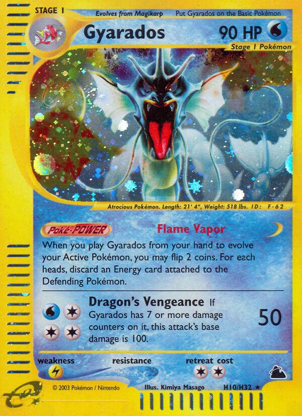 H10, Holo Rare, Holofoil, Lightning[×2], Skyridge, Water Gyarados (H10/H32) [Skyridge] - Trading Card World