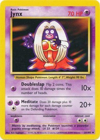 31, Base Set Unlimited, Normal, Psychic, Psychic[×2], Uncommon Jynx (31/102) [Base Set Unlimited] - Trading Card World