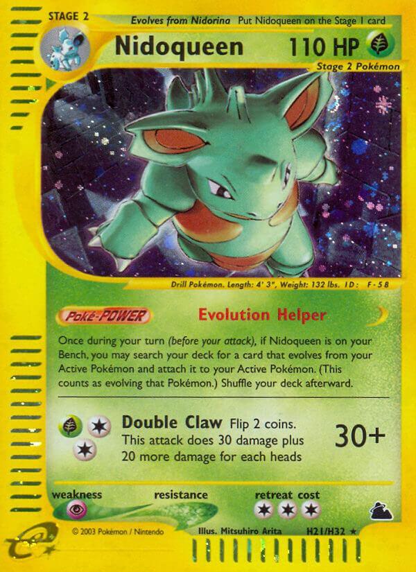 Grass, H21, Holo Rare, Holofoil, Psychic[×2], Skyridge Nidoqueen (H21/H32) [Skyridge] - Trading Card World
