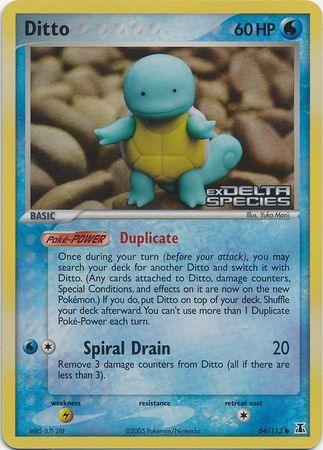 64, Common, EX: Delta Species, Lightning[×2], Reverse Holofoil, Water Ditto (64/113) (Stamped) [EX: Delta Species] - Trading Card World