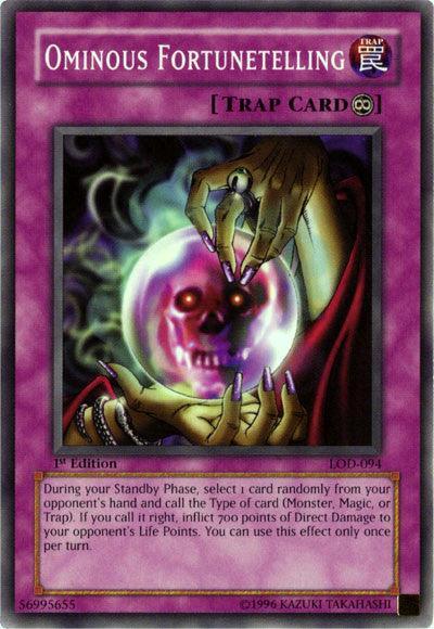 1st Edition, Common, Continuous Trap, Legacy of Darkness, Trap, Unlimited Ominous Fortunetelling [LOD-094] Common - Trading Card World