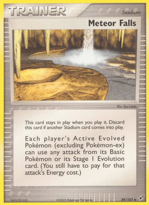 89, EX: Deoxys, Normal, Stadium, Uncommon Meteor Falls (89/107) [EX: Deoxys] - Trading Card World