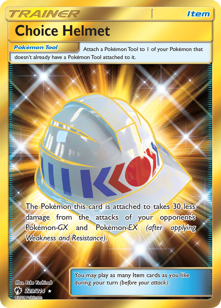 229, Holofoil, Item, Secret Rare, Sun & Moon: Lost Thunder Choice Helmet (229/214) [Sun & Moon: Lost Thunder] - Trading Card World