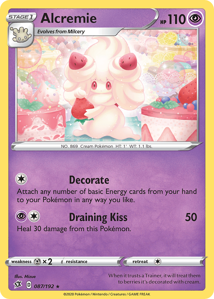 087, Metal[×2], Normal, Psychic, Rare, Reverse Holofoil, Sword & Shield: Rebel Clash Alcremie (087/192) [Sword & Shield: Rebel Clash] - Trading Card World