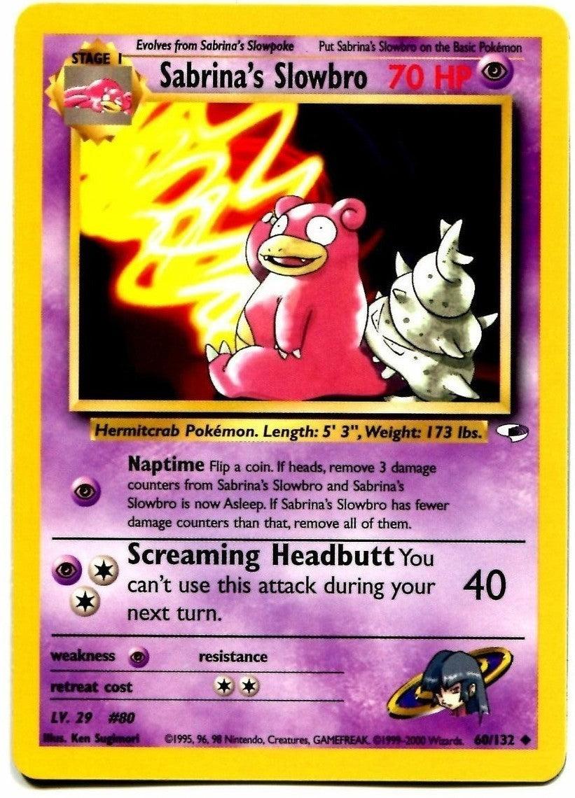 60, Gym Heroes Unlimited, Normal, Psychic, Psychic[×2], Uncommon Sabrina's Slowbro (60/132) [Gym Heroes Unlimited] - Trading Card World