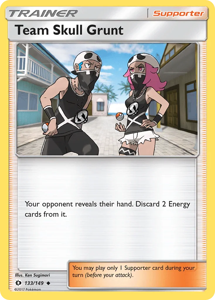 133, Normal, Reverse Holofoil, Sun & Moon: Base Set, Supporter, Uncommon Team Skull Grunt (133/149) [Sun & Moon: Base Set] - Trading Card World