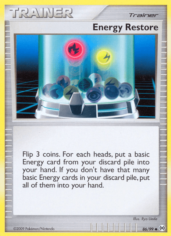 86, Item, Normal, Platinum: Arceus, Reverse Holofoil, Uncommon Energy Restore (86/99) [Platinum: Arceus] - Trading Card World