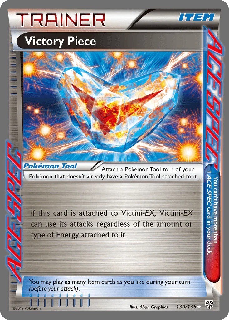 130, Black & White: Plasma Storm, Holofoil, Item, Rare Ace Victory Piece (130/135) [Black & White: Plasma Storm] - Trading Card World