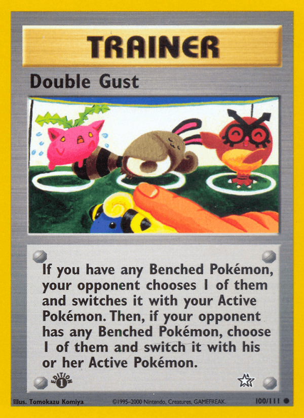 100, 1st Edition Normal, Common, Neo Genesis 1st Edition, Trainer Double Gust (100/111) [Neo Genesis 1st Edition] - Trading Card World
