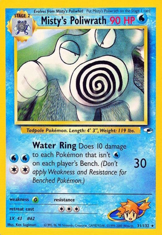 31, Grass[×2], Gym Heroes Unlimited, Normal, Rare, Water Misty's Poliwrath (31/132) [Gym Heroes Unlimited] - Trading Card World