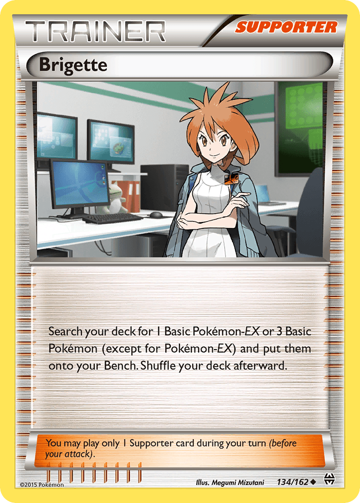 134, Normal, Reverse Holofoil, Supporter, Uncommon, XY: BREAKthrough Brigette (134/162) [XY: BREAKthrough] - Trading Card World