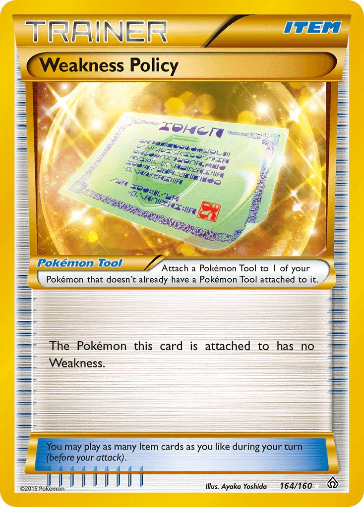 164, Holofoil, Item, Secret Rare, XY: Primal Clash Weakness Policy (164/160) [XY: Primal Clash] - Trading Card World