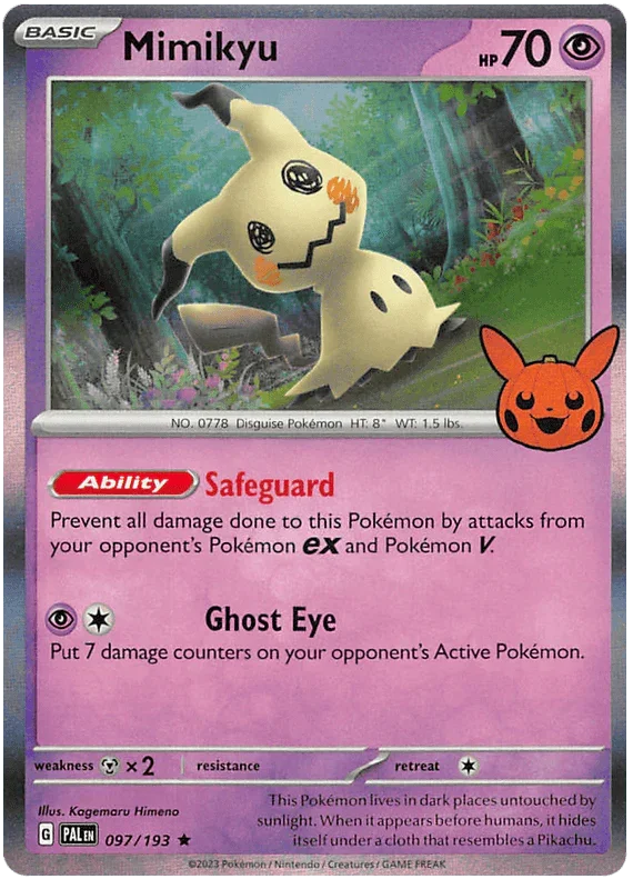 097, Metal [x2], Normal, Promo, Psychic, Trick or Trade 2023 Mimikyu (097/193) [Trick or Trade 2023] - Trading Card World