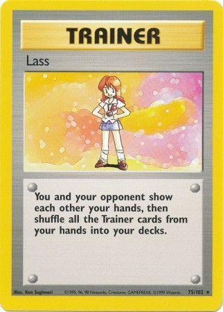 75, Base Set Unlimited, Normal, Rare, Trainer Lass (75/102) [Base Set Unlimited] - Trading Card World