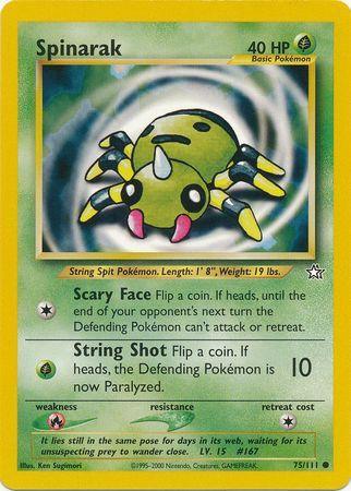 75, Common, Fire[×2], Grass, Neo Genesis Unlimited, Normal Spinarak (75/111) [Neo Genesis Unlimited] - Trading Card World