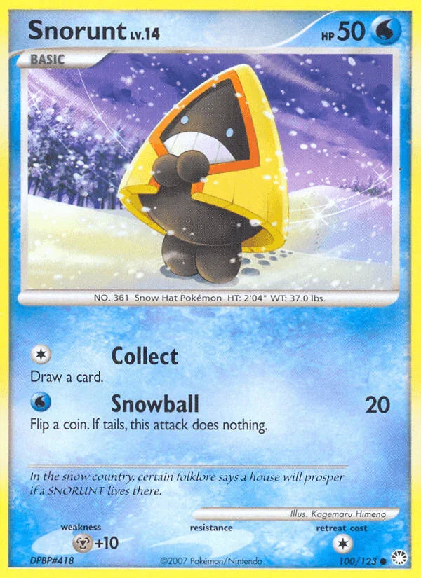 100, Common, Diamond & Pearl: Mysterious Treasures, Metal[+10], Normal, Reverse Holofoil, Water Snorunt (100/123) [Diamond & Pearl: Mysterious Treasures] - Trading Card World
