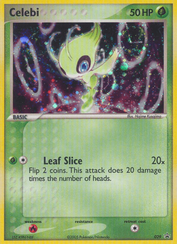 029, Black Star Promo, Fire[×2], Grass, Holofoil, Nintendo: Black Star Promos Celebi (029) [Nintendo: Black Star Promos] - Trading Card World