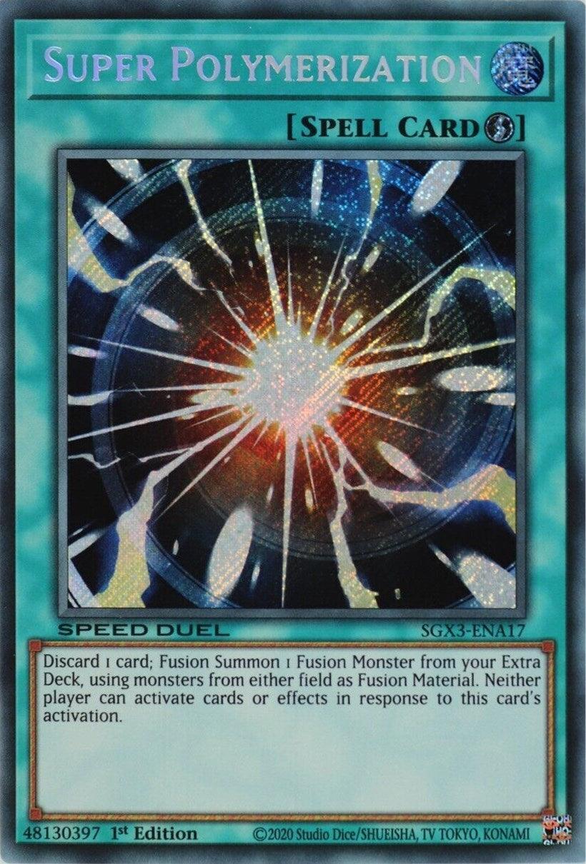 1st Edition, Quick-Play Spell, Secret Rare, Speed Duel GX: Duelists of Shadows, Spell Super Polymerization [SGX3-ENA17] Secret Rare - Trading Card World
