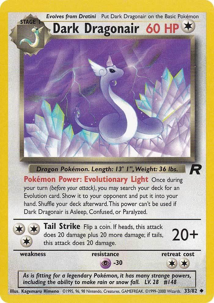 33, Colorless, Normal, Psychic[-30], Team Rocket Unlimited, Uncommon Dark Dragonair (33/82) [Team Rocket Unlimited] - Trading Card World