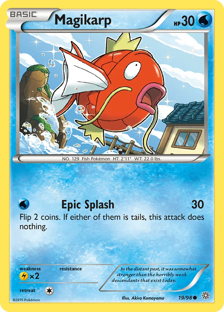 19, Common, Lightning[×2], Normal, Reverse Holofoil, Water, XY: Ancient Origins Magikarp (19/98) [XY: Ancient Origins] - Trading Card World