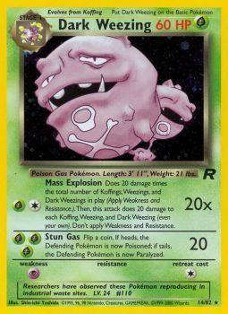 14, Grass, Holo Rare, Holofoil, Psychic[×2], Team Rocket Unlimited Dark Weezing (14/82) [Team Rocket Unlimited] - Trading Card World