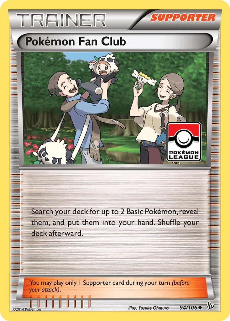 94, Normal, Reverse Holofoil, Supporter, Uncommon, XY: Flashfire Pokemon Fan Club (94/106) [XY: Flashfire] - Trading Card World