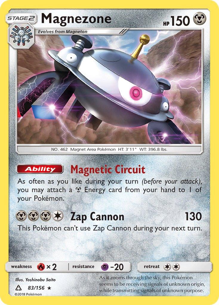 83, Fire[×2], Metal, Normal, Psychic[-20], Rare, Sun & Moon: Ultra Prism Magnezone (83/156) (Prerelease Kit Exclusive) (Theme Deck Exclusive) [Sun & Moon: Ultra Prism] - Trading Card World