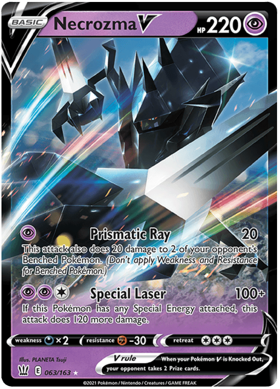 063, Darkness[x2], Fighting[-30], Holofoil, Psychic, Sword & Shield: Battle Styles, Ultra Rare Necrozma V (063/163) [Sword & Shield: Battle Styles] - Trading Card World