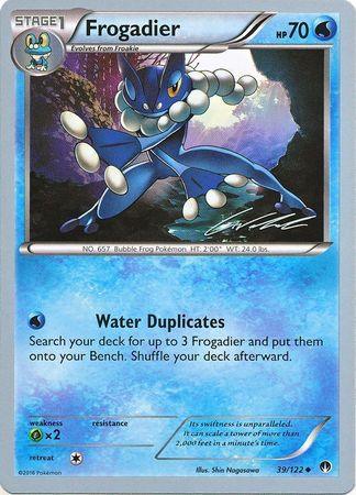 39, Grass[×2], Normal, Uncommon, Water, World Championships 2016 Frogadier (39/122) (Ninja Blitz - Cody Walinski) [World Championships 2016] - Trading Card World