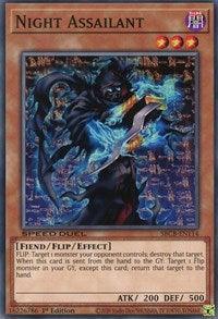 1st Edition, Common, Dark, Effect Monster, Fiend, Speed Duel: Battle City Box Night Assailant [SBCB-EN114] Common - Trading Card World