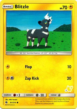 81, Battle Academy 2020, Fighting[×2], Lightning, Metal[-20], Normal, Promo Blitzle (81/214) (Pikachu Stamp #1) [Battle Academy 2020] - Trading Card World