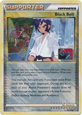 85, HeartGold & SoulSilver: Triumphant, Promo, Reverse Holofoil, Supporter Black Belt (85/102) (League Promo) [HeartGold & SoulSilver: Triumphant] - Trading Card World