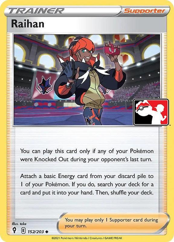152, Holofoil, Normal, Prize Pack Series One, Supporter, Uncommon Raihan (152/203) [Prize Pack Series One] - Trading Card World