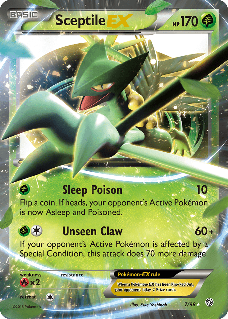 Fire[×2], Grass, Holofoil, Ultra Rare, XY: Ancient Origins Sceptile EX (7/98) [XY: Ancient Origins] - Trading Card World