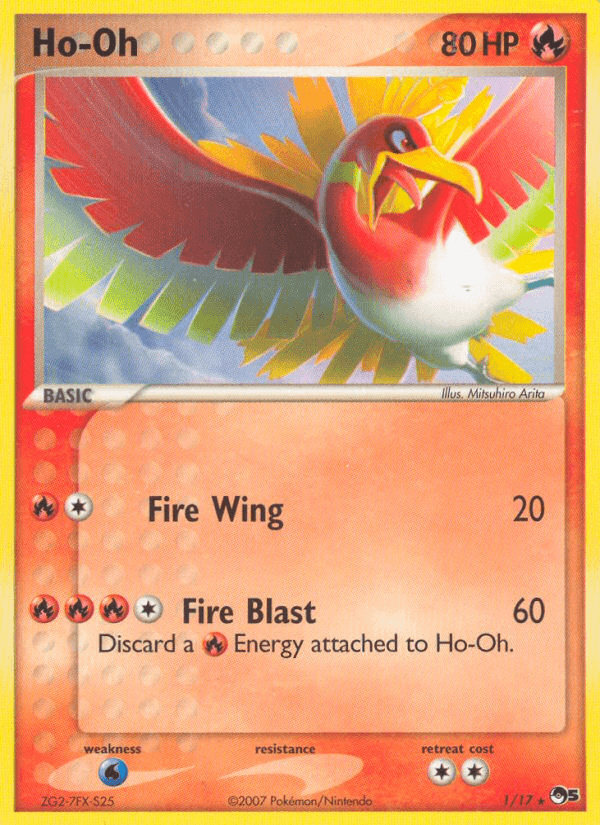 Fire, Holofoil, Normal, POP Series 5, Rare, Water[×2] Ho-oh (1/17) [POP Series 5] - Trading Card World