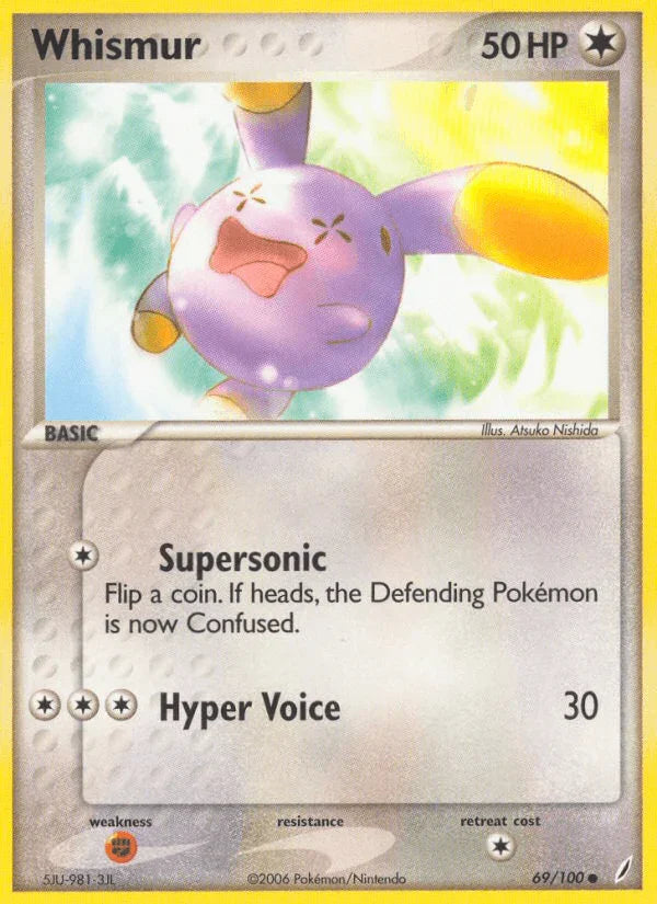 69, Colorless, Common, EX: Crystal Guardians, Fighting[×2], Normal Whismur (69/100) [EX: Crystal Guardians] - Trading Card World