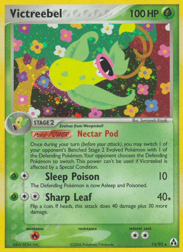 13, EX: Legend Maker, Fire[×2], Grass, Holo Rare, Holofoil Victreebel (13/92) [EX: Legend Maker] - Trading Card World