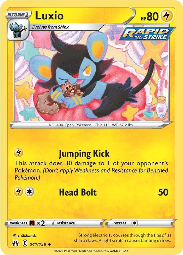 041, Grass [x2], Lightning, Normal, Reverse Holofoil, Sword & Shield: Crown Zenith, Uncommon Luxio (041/159) (41) [Sword & Shield: Crown Zenith] - Trading Card World