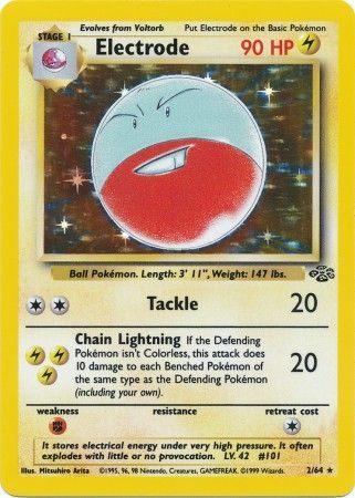 Fighting[×2], Holo Rare, Holofoil, Jungle Unlimited, Lightning Electrode (2/64) [Jungle Unlimited] - Trading Card World