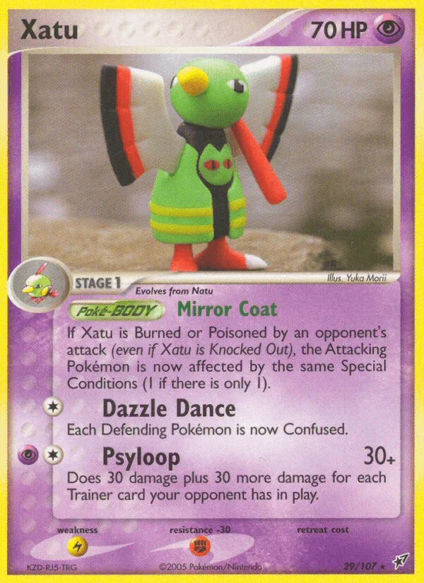 29, EX: Deoxys, Fighting[-30], Lightning[×2], Normal, Psychic, Rare Xatu (29/107) [EX: Deoxys] - Trading Card World