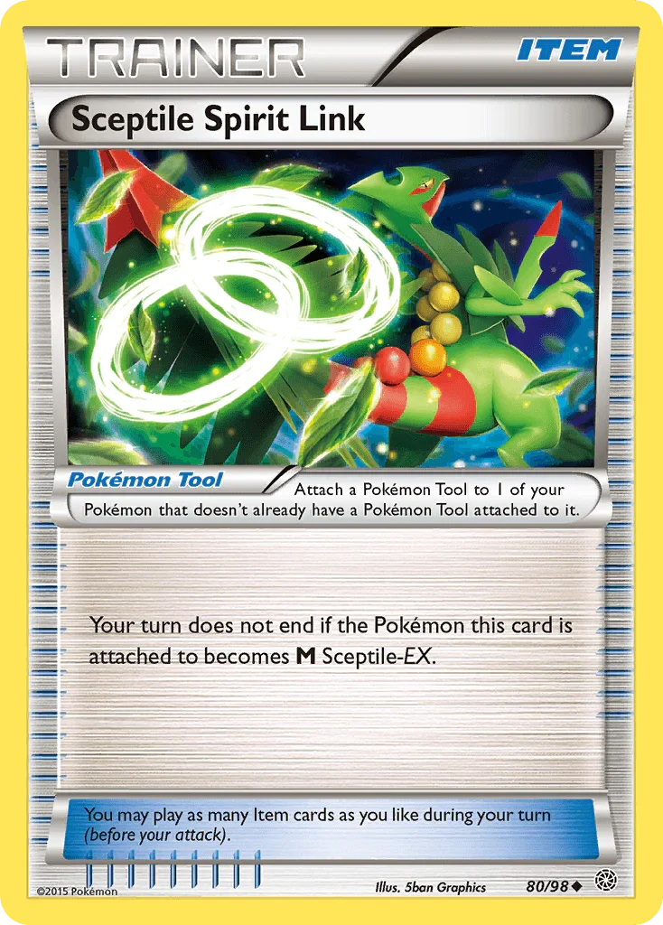 80, Item, Normal, Reverse Holofoil, Uncommon, XY: Ancient Origins Sceptile Spirit Link (80/98) [XY: Ancient Origins] - Trading Card World