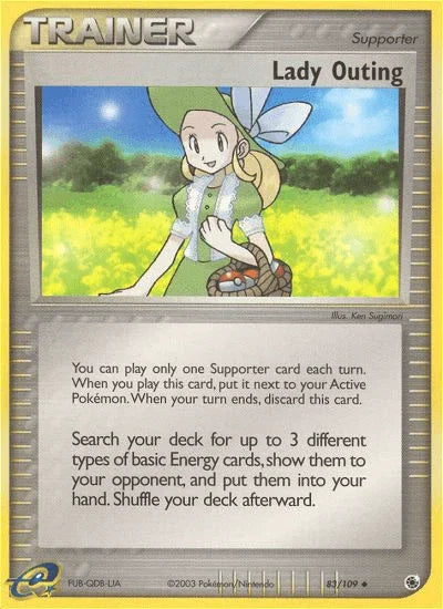 83, EX: Ruby & Sapphire, Normal, Reverse Holofoil, Supporter, Uncommon Lady Outing (83/109) [EX: Ruby & Sapphire] - Trading Card World
