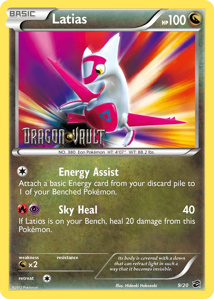 Black & White: Dragon Vault, Dragon, Dragon[×2], Holo Rare, Holofoil Latias (9/20) [Black & White: Dragon Vault] - Trading Card World