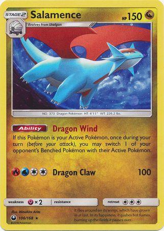 106, Dragon, Fairy[×2], Holofoil, Promo, Sun & Moon: Celestial Storm Salamence (106/168) (Cosmos Holo) [Sun & Moon: Celestial Storm] - Trading Card World