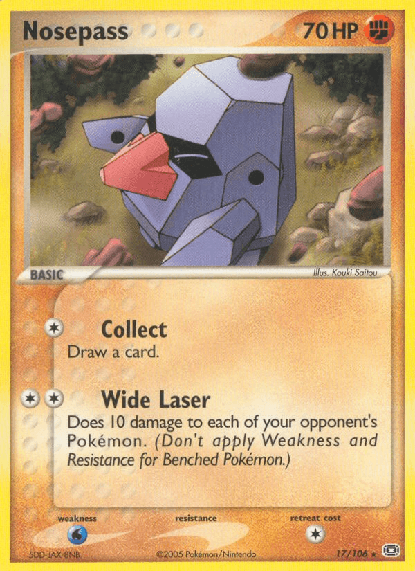 17, EX: Emerald, Fighting, Normal, Rare, Water[×2] Nosepass (17/106) [EX: Emerald] - Trading Card World