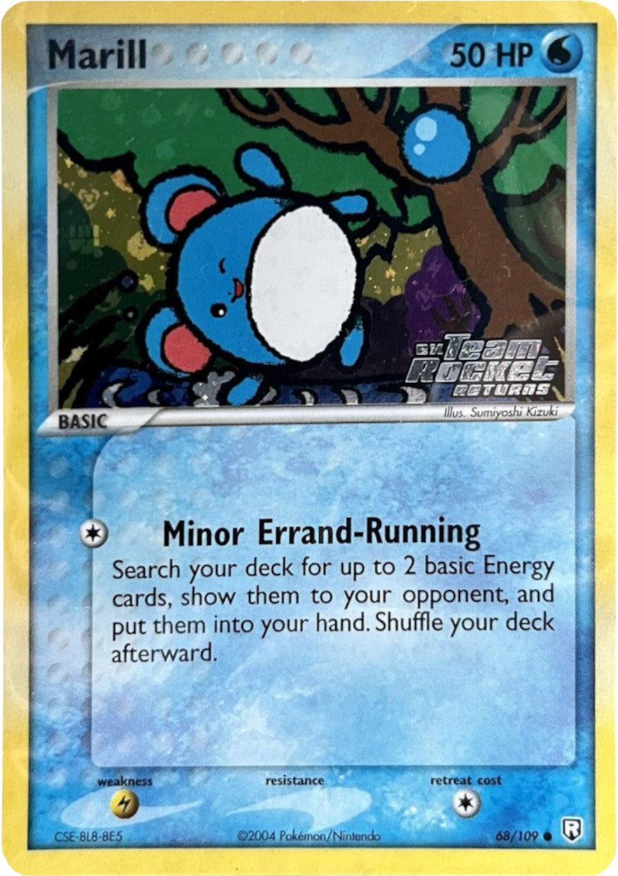 68, Common, EX: Team Rocket Returns, Lightning[×2], Reverse Holofoil, Water Marill (68/109) (Stamped) [EX: Team Rocket Returns] - Trading Card World